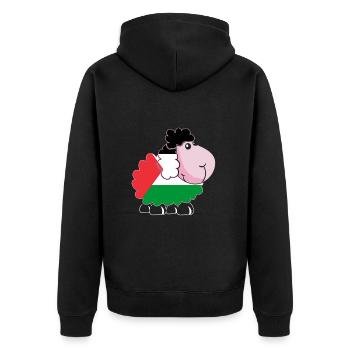 Palestine Tshirt Homme Enfant Femme Palestine - Veste à capuche bio Premium Unisexe - noir - Dos - Nico (187cm)