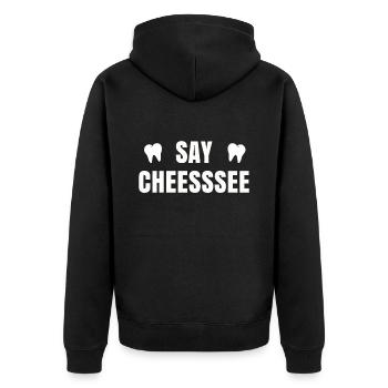 Dentist - Unisex Premium Organic Zip Hoodie - black - Back - Nico (187cm)