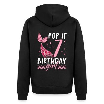 Mermaid Gift Sea Mermaid Mermaid JGA Bride - Unisex Premium Organic Zip Hoodie - black - Back - Nico (187cm)