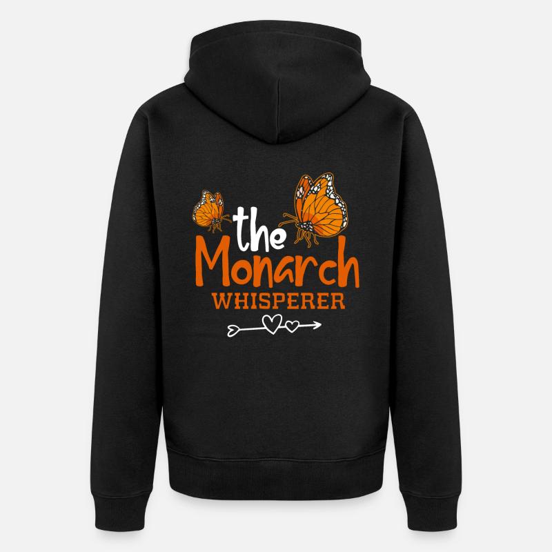 Papillon monarque - Veste à capuche bio Premium Unisexe - noir