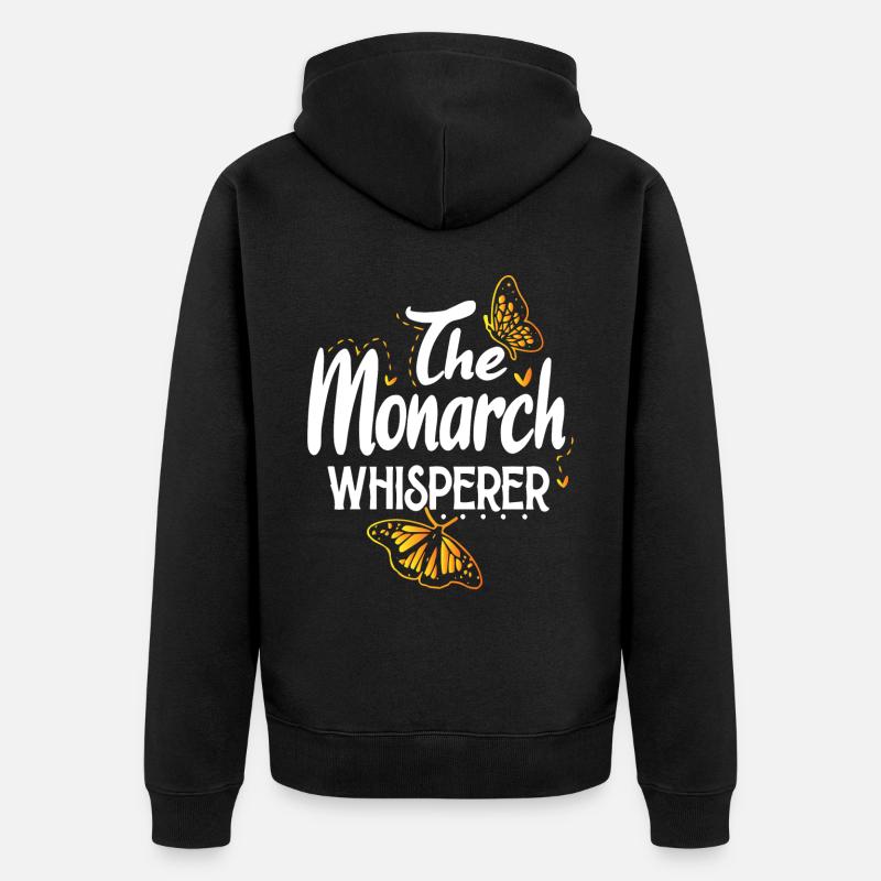 Papillon monarque - Veste à capuche bio Premium Unisexe - noir