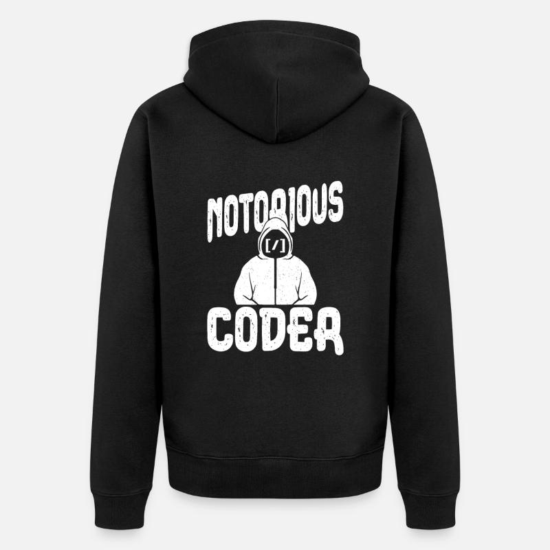 Programmer Coder Software Developer - Unisex Premium Organic Zip Hoodie - black