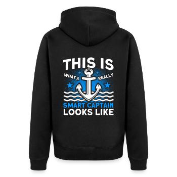 Amateurs de bateau Capitaine de bateau Capitaines - Veste à capuche bio Premium Unisexe - noir - Dos - Nico (187cm)