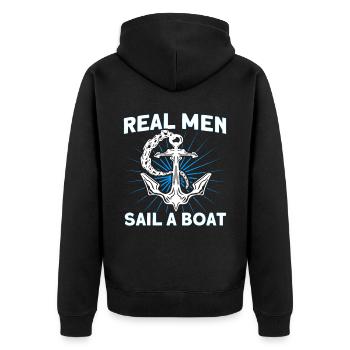 Amateurs de bateau Capitaine de bateau Capitaines - Veste à capuche bio Premium Unisexe - noir - Dos - Nico (187cm)