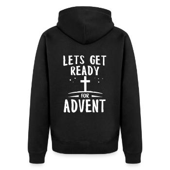 Christianity God Jesus Gift Church Religion - Unisex Premium Organic Zip Hoodie - black - Back - Nico (187cm)