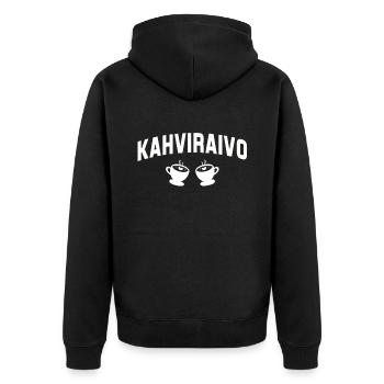 Finnland Geschenk Urlaub Lappland Heimat Finne - Unisex Premium Bio Zip Hoodie - Schwarz - Hinten - Nico (187cm)