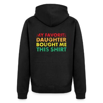 Ma fille préférée m’a donné cette chemise pour - Veste à capuche bio Premium Unisexe - noir - Dos - Nico (187cm)