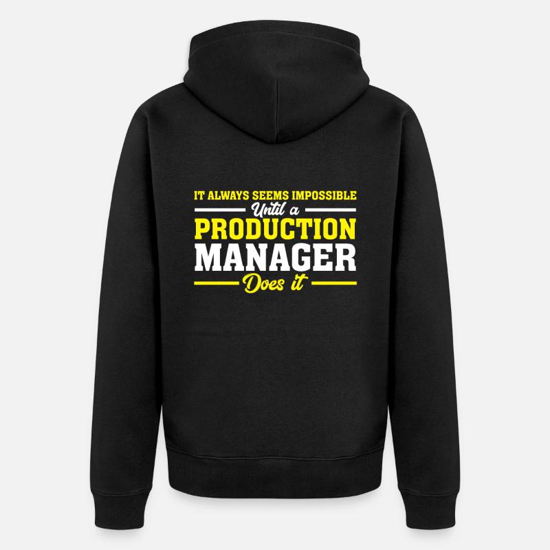 It Always Seems Impossible - Unisex Premium Organic Zip Hoodie - black