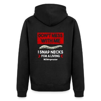 Chiropraticien Physiothérapeute Profession I Cadeau - Veste à capuche bio Premium Unisexe - noir - Dos - Nico (187cm)