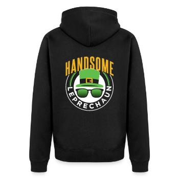 Joli leprechaun irlandais Leprechaun St Patrick’s Day - Veste à capuche bio Premium Unisexe - noir - Dos - Nico (187cm)