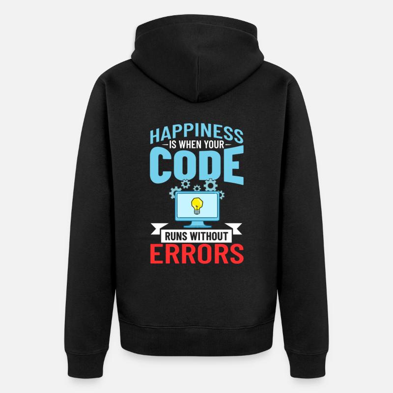 Software Entwicklung Softwareentwickler Entwickler - Unisex Premium Bio Zip Hoodie - Schwarz