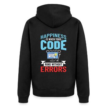 Développeur de logiciels de développement de logiciels - Veste à capuche bio Premium Unisexe - noir - Dos - Nico (187cm)