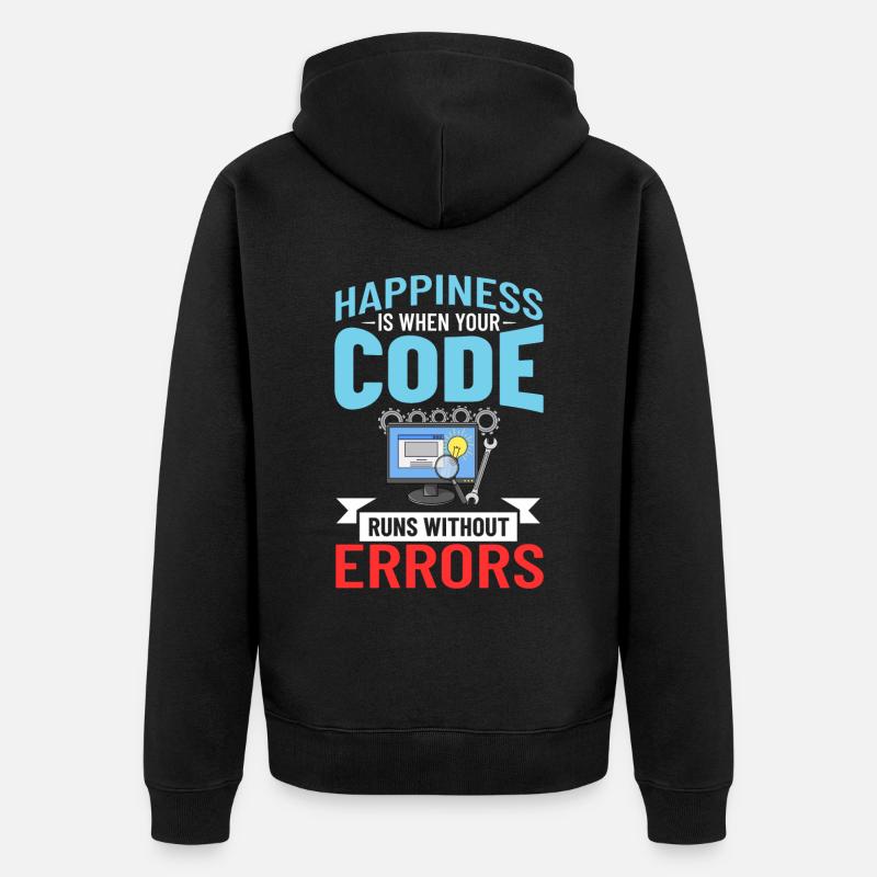 Software Entwicklung Softwareentwickler Entwickler - Unisex Premium Bio Zip Hoodie - Schwarz