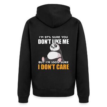 Drôle d’idée cadeau panda - Veste à capuche bio Premium Unisexe - noir - Dos - Nico (187cm)