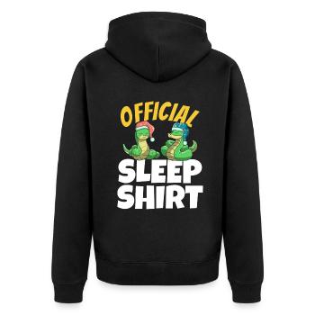 Schlafende Schlangen geschenk - Unisex Premium Bio Zip Hoodie - Schwarz - Hinten - Nico (187cm)