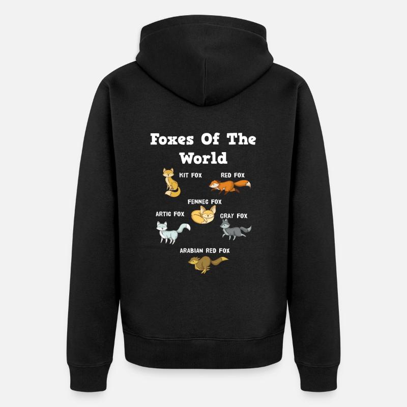 Fuchs - Unisex Premium Bio Zip Hoodie - Schwarz