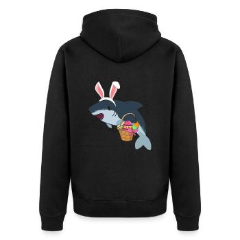 Requin de Pâques - Veste à capuche bio Premium Unisexe - noir - Dos - Nico (187cm)