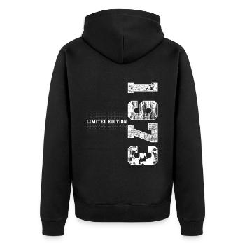 Édition limitée 1973 Année de naissance 1973 Cadeau - Veste à capuche bio Premium Unisexe - noir - Dos - Nico (187cm)