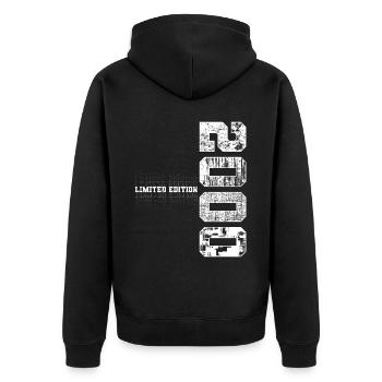 Édition limitée 2000 Année de naissance 2000 Cadeau - Veste à capuche bio Premium Unisexe - noir - Dos - Nico (187cm)
