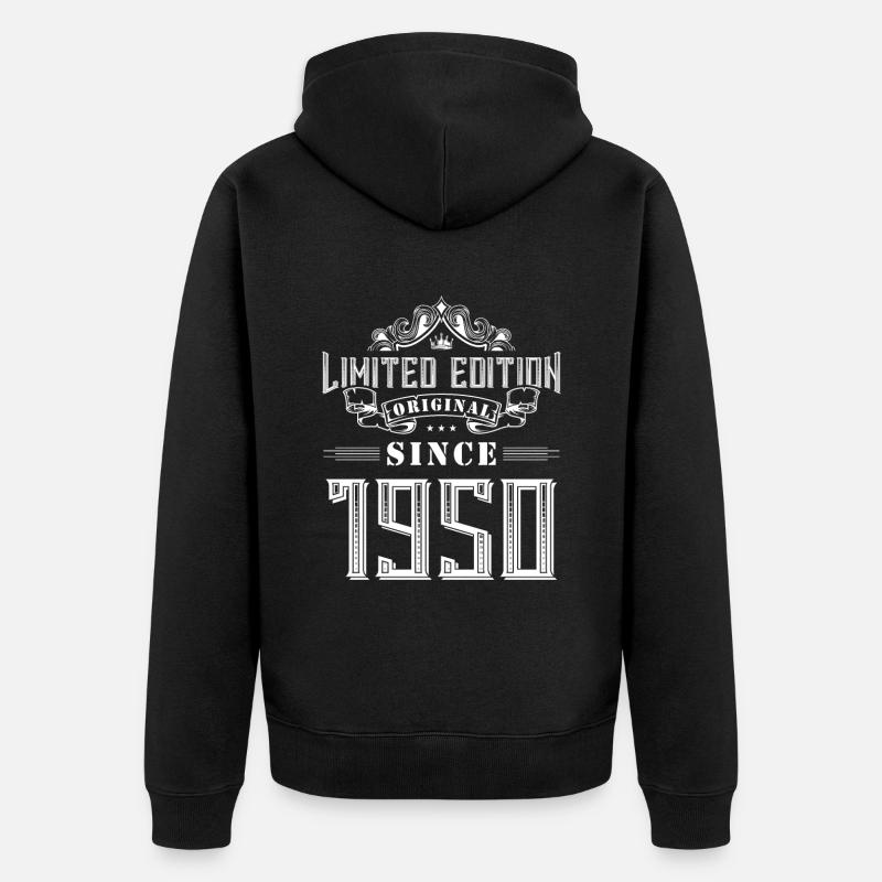 Édition limitée 1950 - Veste à capuche bio Premium Unisexe - noir
