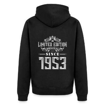 Édition limitée 1953 - Veste à capuche bio Premium Unisexe - noir - Dos - Nico (187cm)