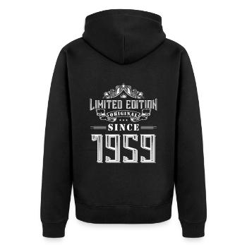 Édition limitée 1959 - Veste à capuche bio Premium Unisexe - noir - Dos - Nico (187cm)