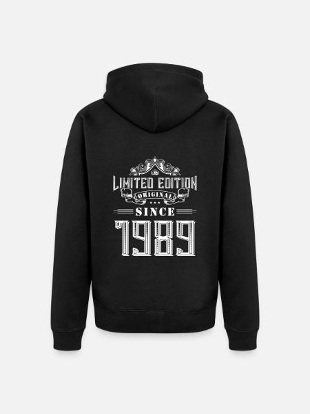 Édition limitée 1989 - Veste à capuche bio Premium Unisexe - noir