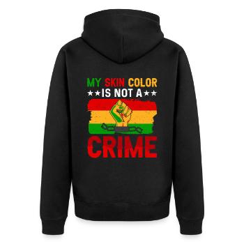Mois de l’histoire des Noirs Histoire des Noirs Américain - Veste à capuche bio Premium Unisexe - noir - Dos - Nico (187cm)