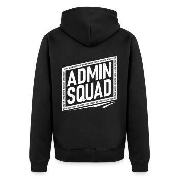 Stellvertretender Schulleiter, Administratorschule - Unisex Premium Bio Zip Hoodie - Schwarz - Hinten - Nico (187cm)
