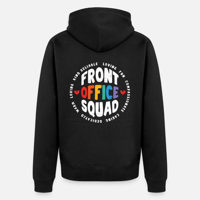 Front-Office-Kader - Unisex Premium Bio Zip Hoodie - Schwarz