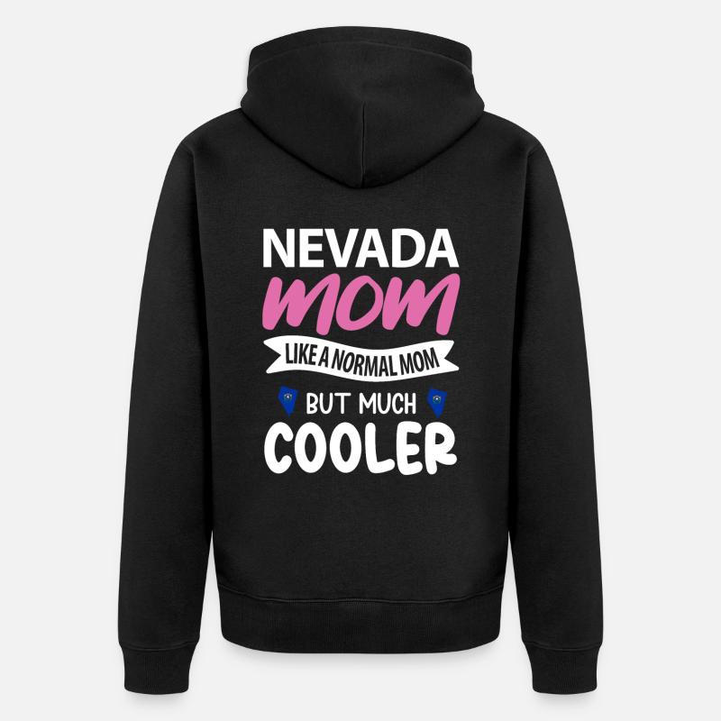Nevada - Unisex Premium Bio Zip Hoodie - Schwarz