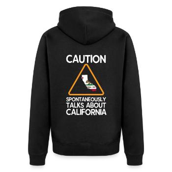 Californie - Veste à capuche bio Premium Unisexe - noir - Dos - Nico (187cm)