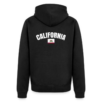 Californie - Veste à capuche bio Premium Unisexe - noir - Dos - Nico (187cm)