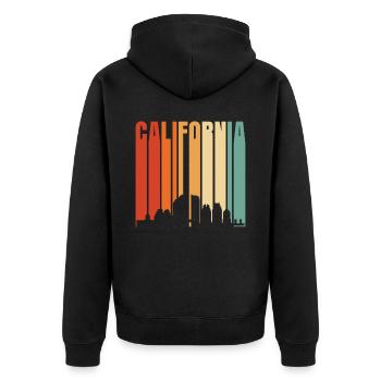 Californie - Veste à capuche bio Premium Unisexe - noir - Dos - Nico (187cm)