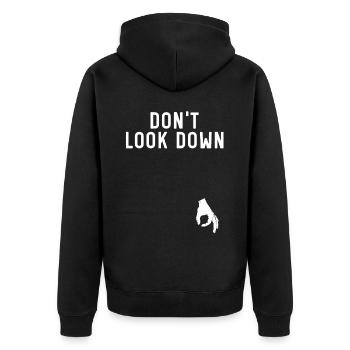 Looking Down Joke Sarcastic Circle Game - Unisex Premium Organic Zip Hoodie - black - Back - Nico (187cm)