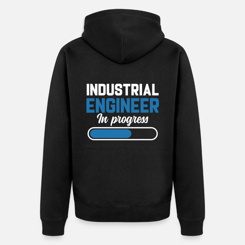 Industrial Engineer In Progress - Unisex Premium Organic Zip Hoodie - black