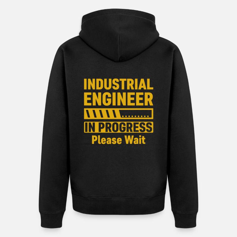 Industrial Engineer In Progress - Unisex Premium Bio Zip Hoodie - Schwarz