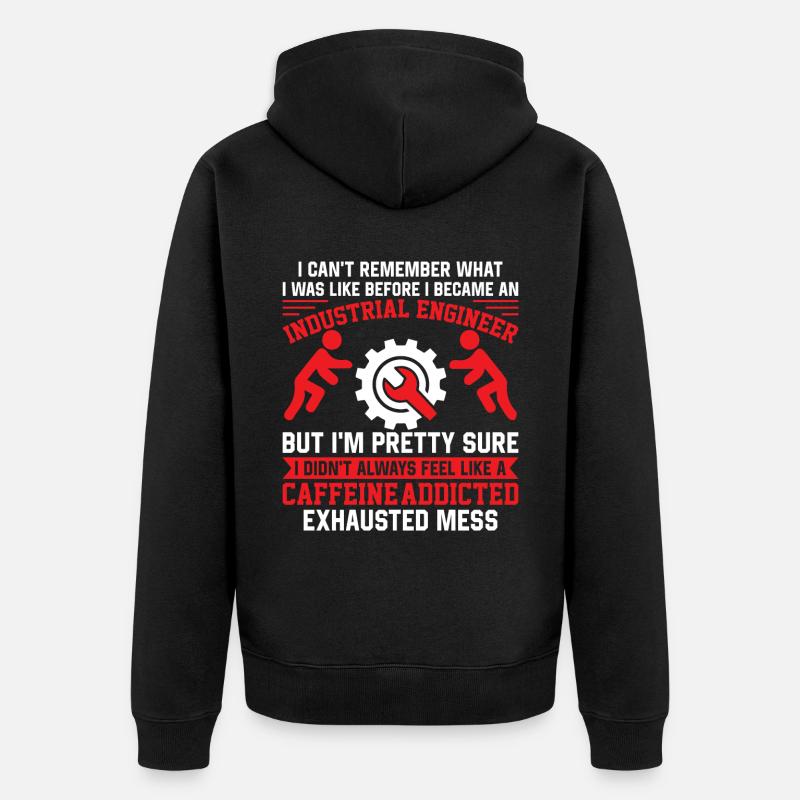Je ne me souviens plus de ce que j’étais - Veste à capuche bio Premium Unisexe - noir