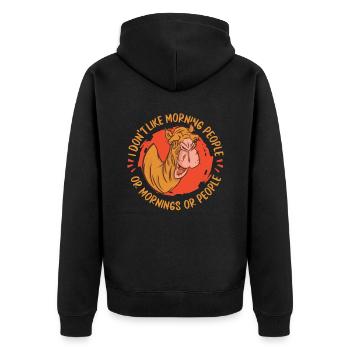 Les chameaux piétinent le dromadaire animal - Veste à capuche bio Premium Unisexe - noir - Dos - Nico (187cm)