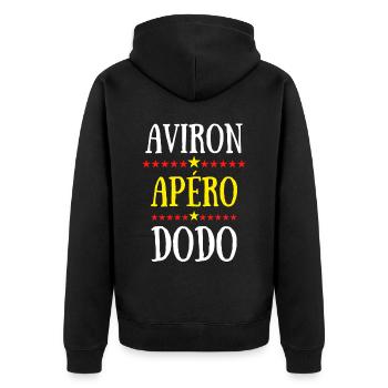 aviron apéro dodo - Veste à capuche bio Premium Unisexe - noir - Dos - Nico (187cm)