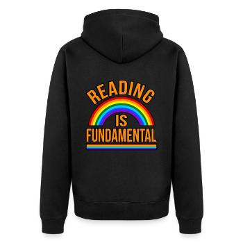 Lesen Fundamentale Poesie Dichter Gedichte - Unisex Premium Bio Zip Hoodie - Schwarz - Hinten - Nico (187cm)