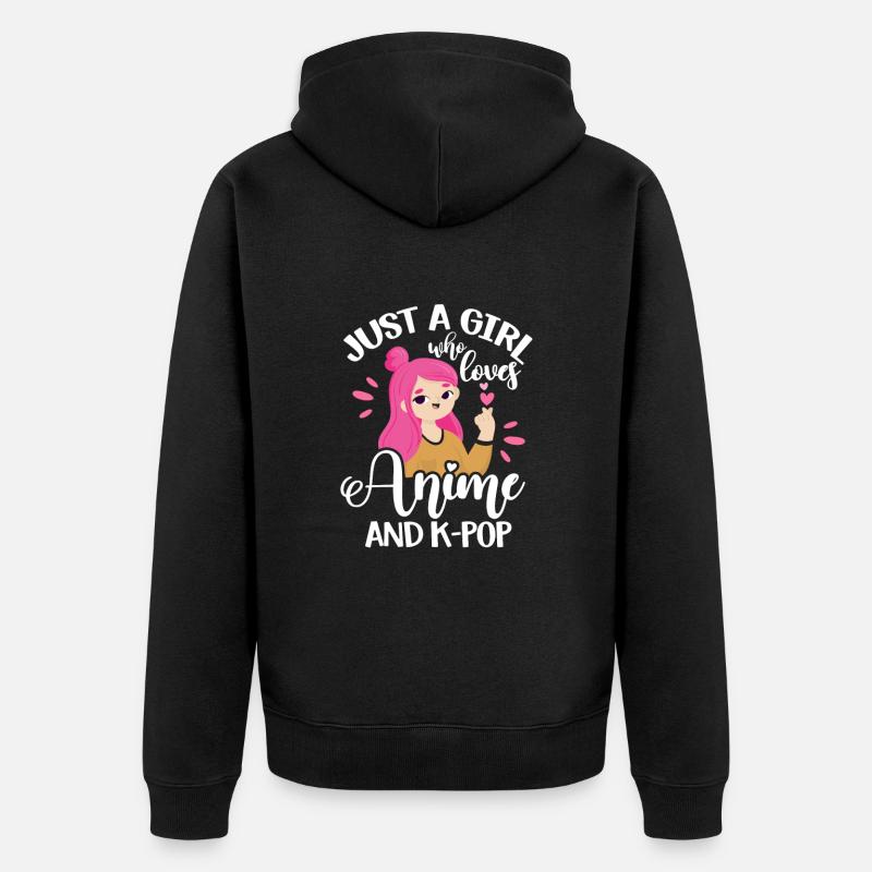 K-Pop Anime - Veste à capuche bio Premium Unisexe - noir