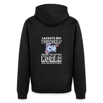 Koala Koala Bear Australie Bear Gift - Veste à capuche bio Premium Unisexe - noir - Dos - Nico (187cm)
