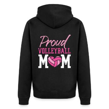 Joueuse de volleyball Équipe Maman Mère - Veste à capuche bio Premium Unisexe - noir - Dos - Nico (187cm)