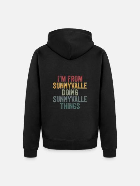 Sunnyvalle things city - Unisex Premium Organic Zip Hoodie - black