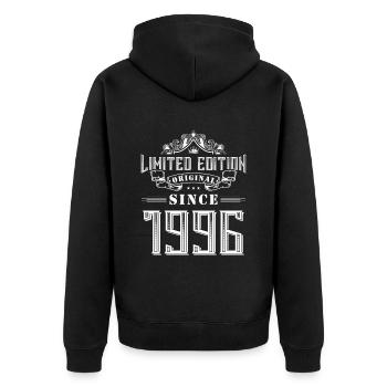 Édition limitée 1996 - Veste à capuche bio Premium Unisexe - noir - Dos - Nico (187cm)