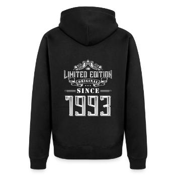 Édition limitée 1993 - Veste à capuche bio Premium Unisexe - noir - Dos - Nico (187cm)