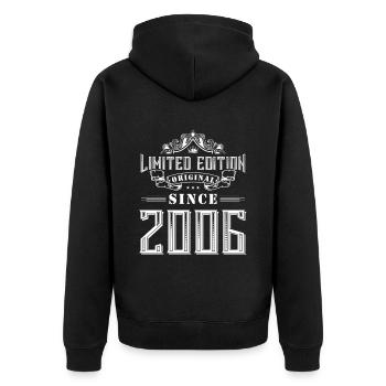Édition limitée 2006 - Veste à capuche bio Premium Unisexe - noir - Dos - Nico (187cm)