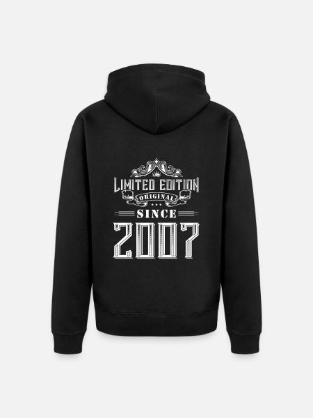 2007 limited edition - Unisex Premium Bio Zip Hoodie - Schwarz