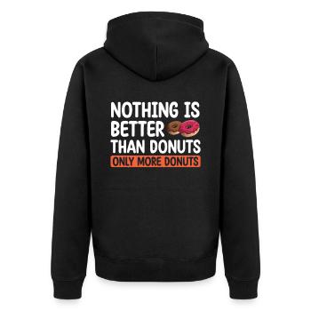 Rien n’est mieux que des beignets | Donut Lover Tshirt - Veste à capuche bio Premium Unisexe - noir - Dos - Nico (187cm)